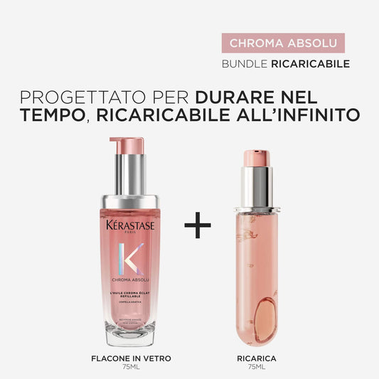 Kérastase Chroma Absolu Huile Chroma Éclat 75 ml Ricarica - Olio per capelli